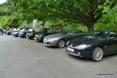 MGs parked in the Goodrich Castle Car Park