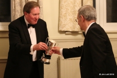 Jim Lott, presenting Andew Owst with Chairmans Challenge Cup.