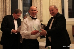 John Delefield being presented with the SW centre Club Cup for being best MG overall at the 2 MGs On Grss Events.